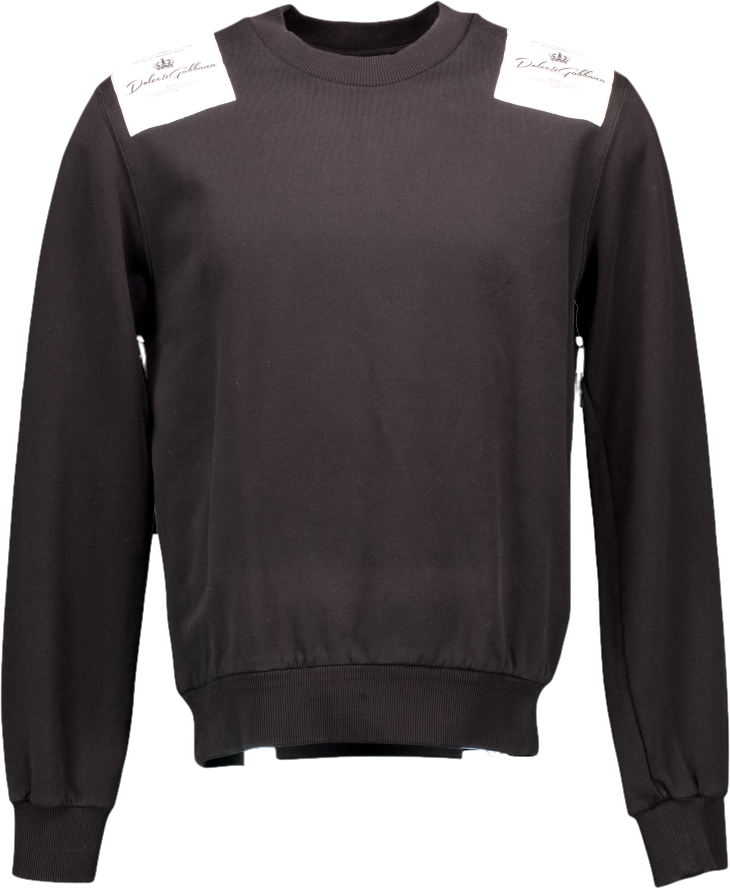 Dolce & Gabbana Black Crewneck Sweatshirt UK S