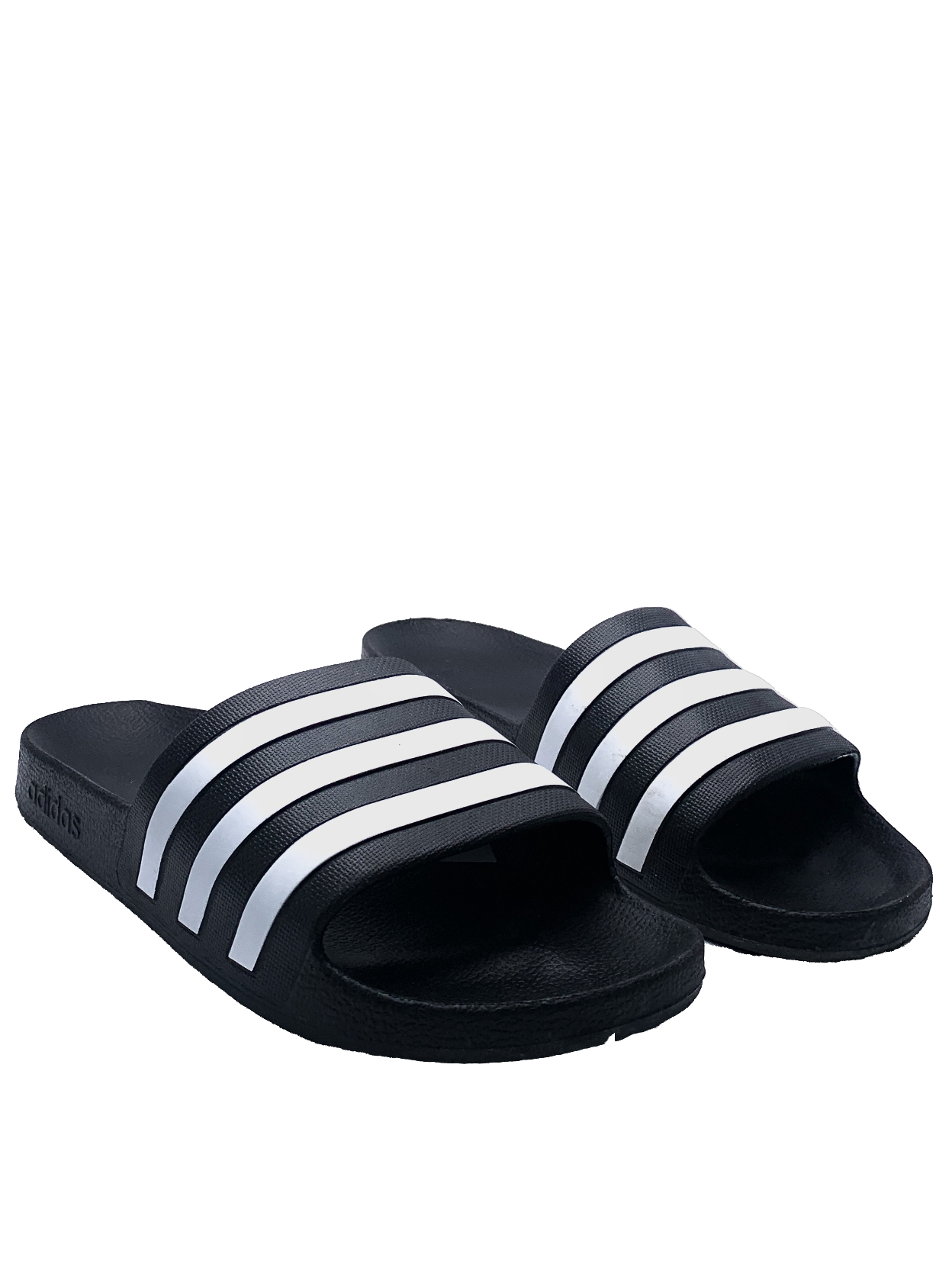 adidas Black 3 Stripe Sliders UK 9 EU 42 👠