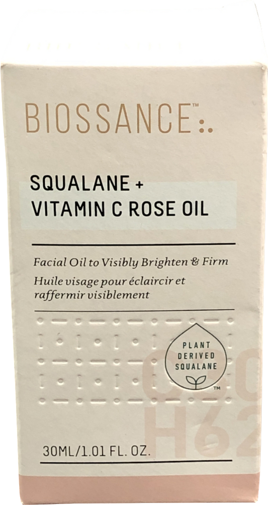 BIOSSANCE Squalane + Vitamin C Rose Oil 30ML