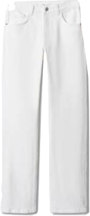 MANGO White Medium-comfort Straight Jeans UK 12