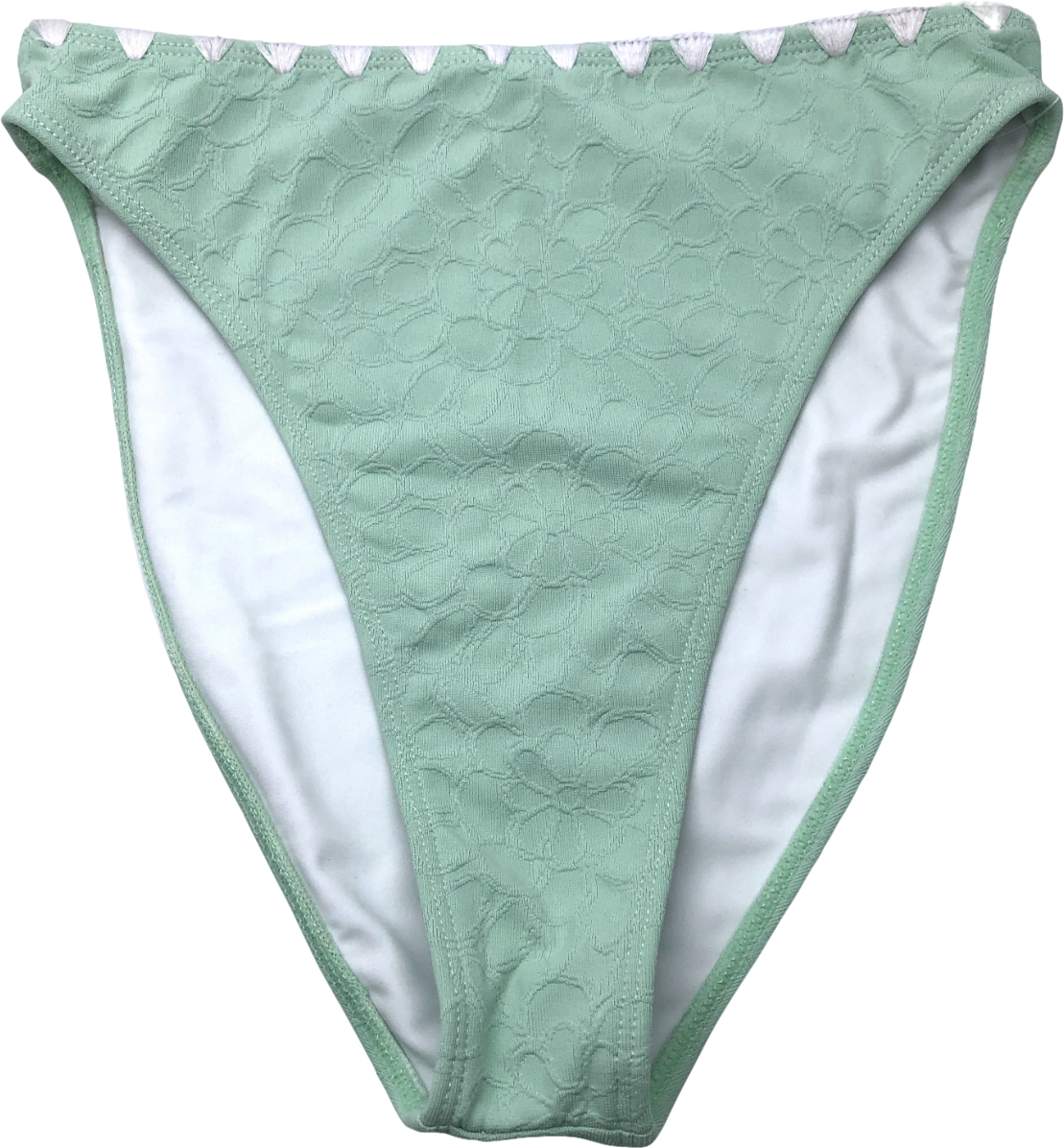 Tularosa Green Embroidered Bikini Bottoms UK XS