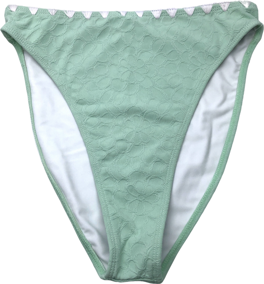 Tularosa Green Embroidered Bikini Bottoms UK XS
