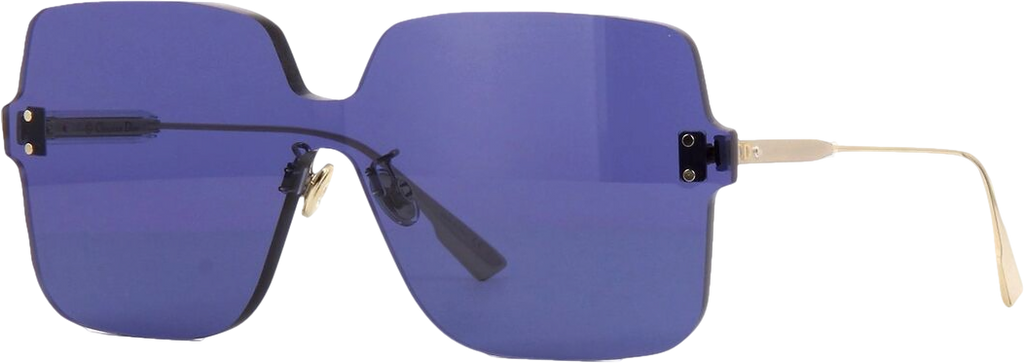 Christian Dior Navy Blue / Gold ‘color Quake 1’ Sunglasses in case