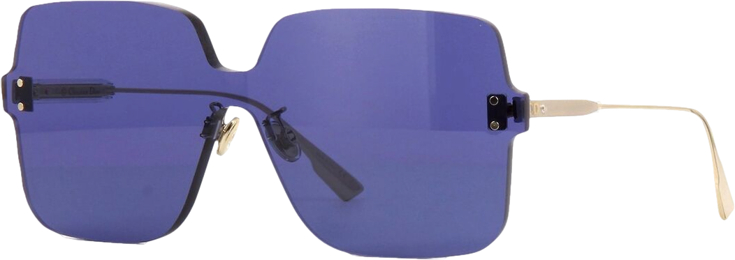 Christian Dior Navy Blue / Gold ‘color Quake 1’ Sunglasses in case