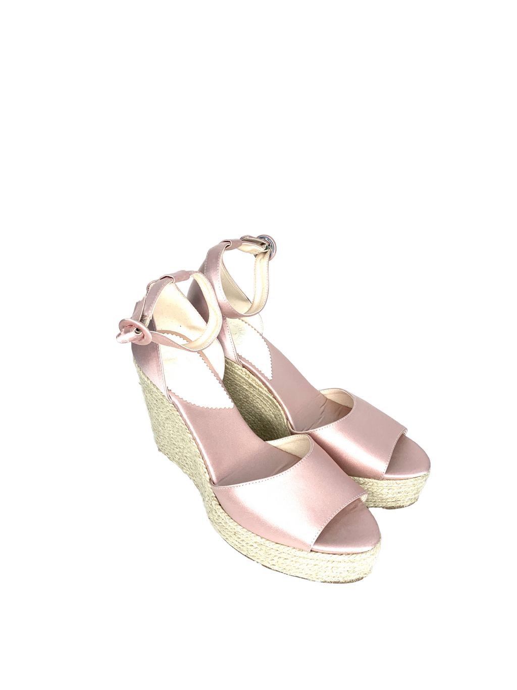 penelopechilvers Pink Corfu Atelier Satin Espadrille - Tea Rose UK 7 EU 40 👠