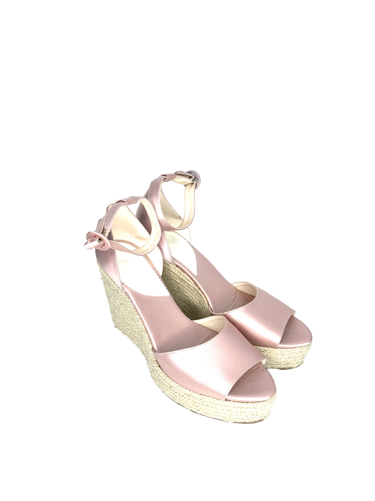 penelopechilvers Pink Corfu Atelier Satin Espadrille - Tea Rose UK 7 EU 40 👠
