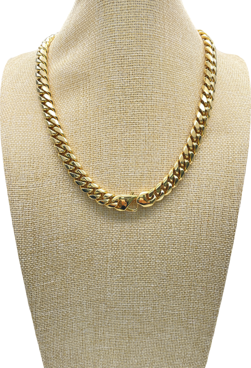 Yellow Gold 18k Plated Chubby Chain Link Necklace