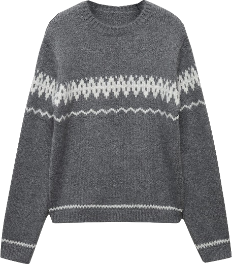 MANGO Grey Knit Cotton Sweater BNWT  14 Years