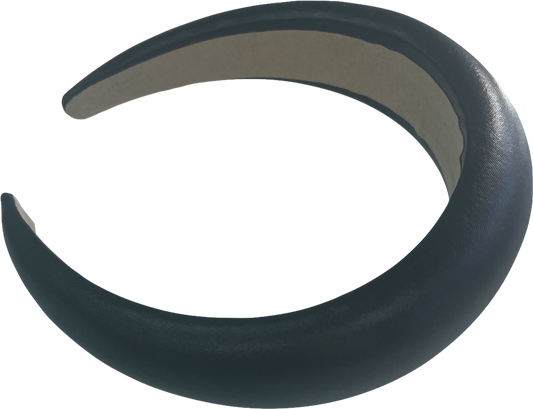 Black Satin Domed Hair Band One Size