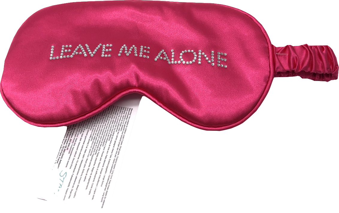 Claire's Pink Leave Me Alone Eye Mask One Size
