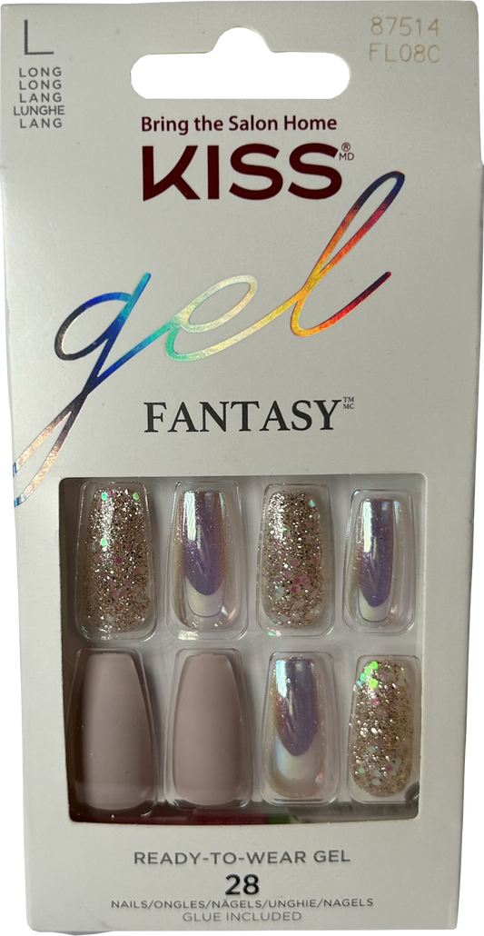 kiss Gel Fantasy Nails Fl08c 28 nails