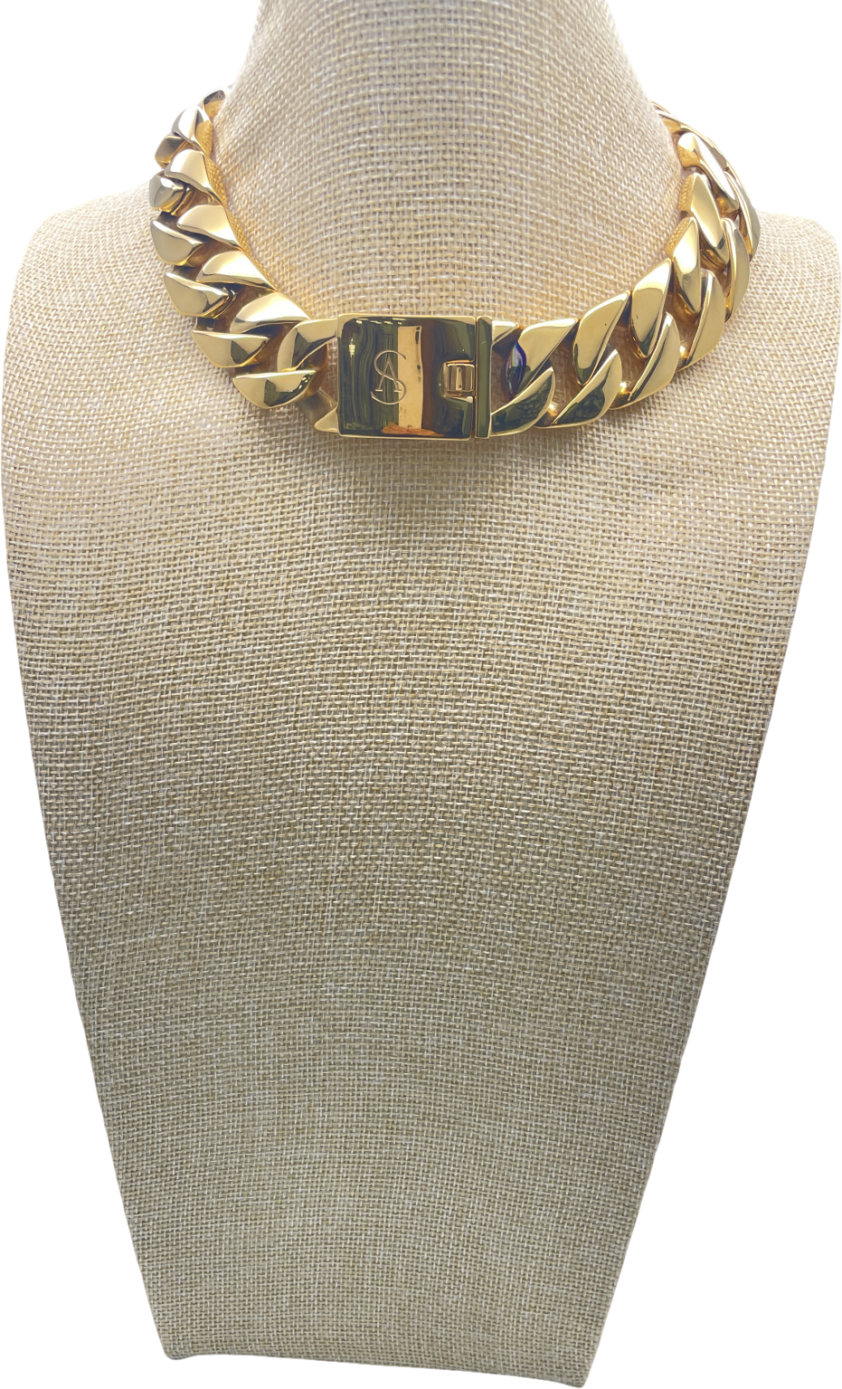 Yellow Gold 24k Plated Gold Chunky Chain Necklace