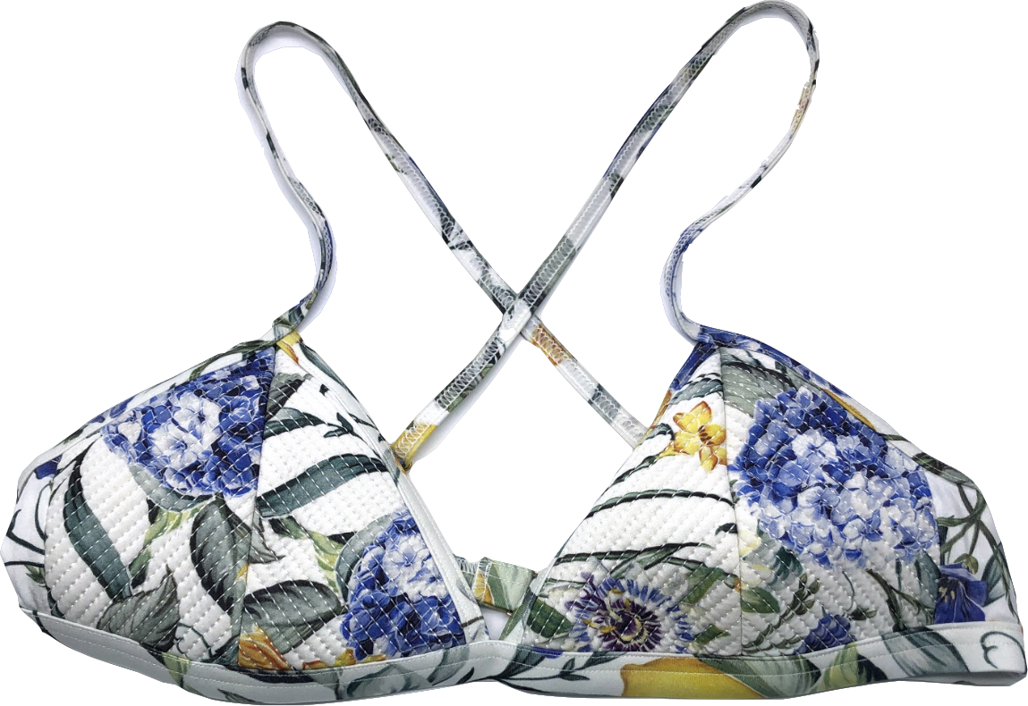 Evarae Multicoloured Floral Bikini Top UK 10