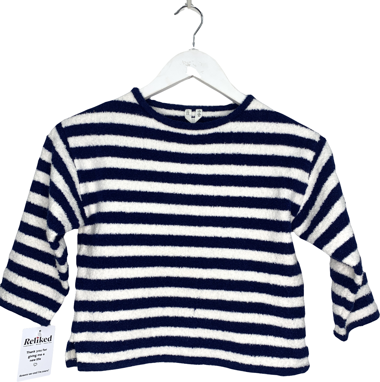 Arket Blue Fluffy Knit Relaxed Sweater 4-6 Years 5 Years