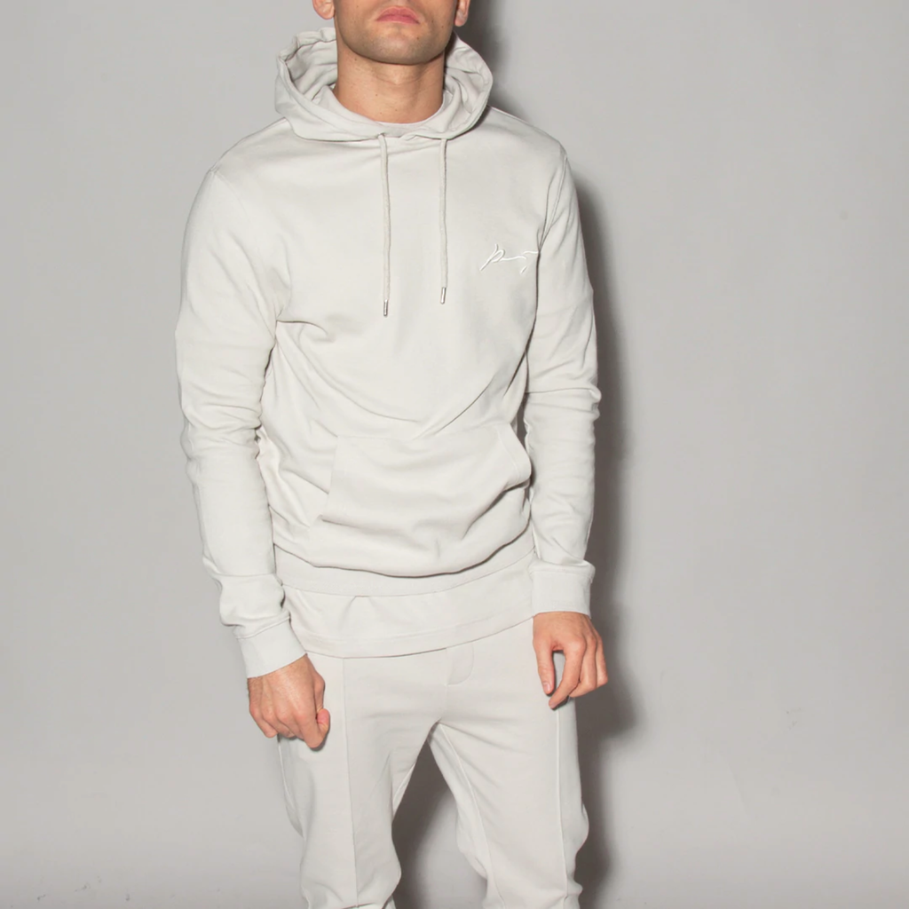 Prevu Grey Signature Core Embroidered Hoodie UK S