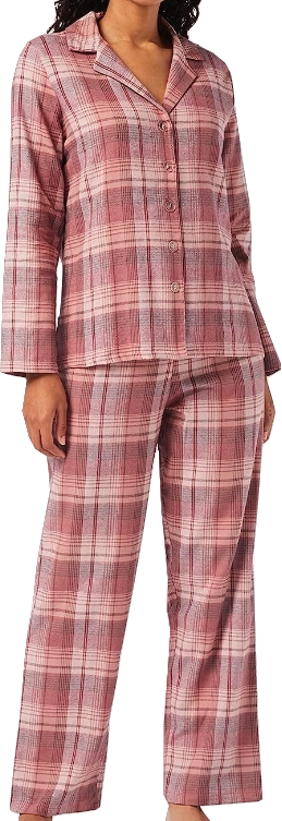 Amazon Fashion Iris & Lily Pink Classic Check Pyjama Set BNWT UK M