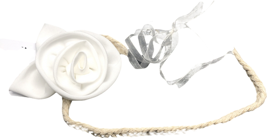 Petite Maison Kids White Flower Tie Up Headband One Size