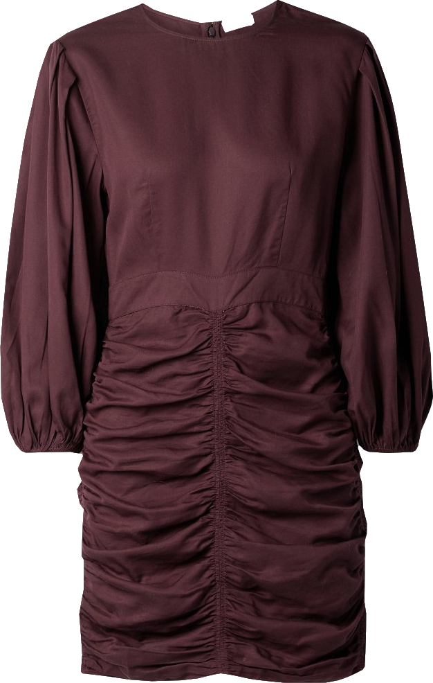 Rhode Resort Purple Ruched Tencel-twill Long Sleeve Mini Dress BNWT UK M