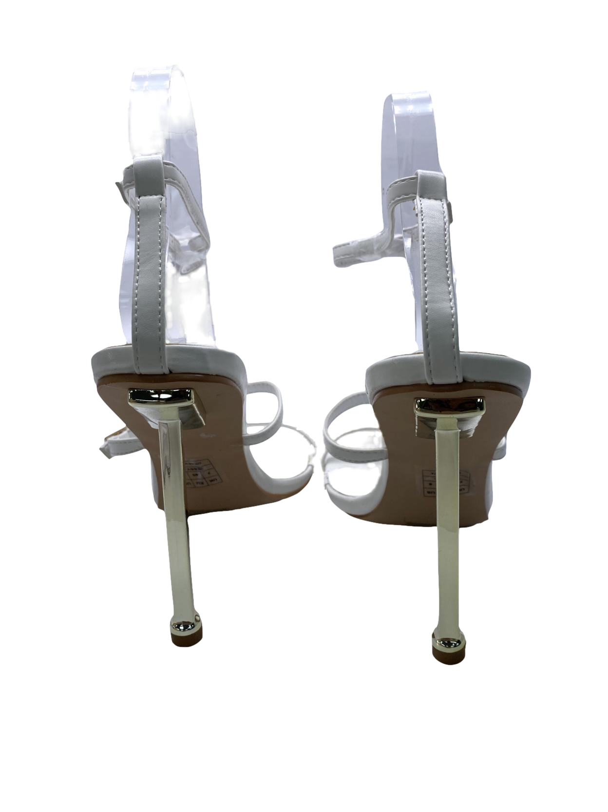 Simmi London White Strappy Heels With Gold Detail UK 7 EU 40 👠