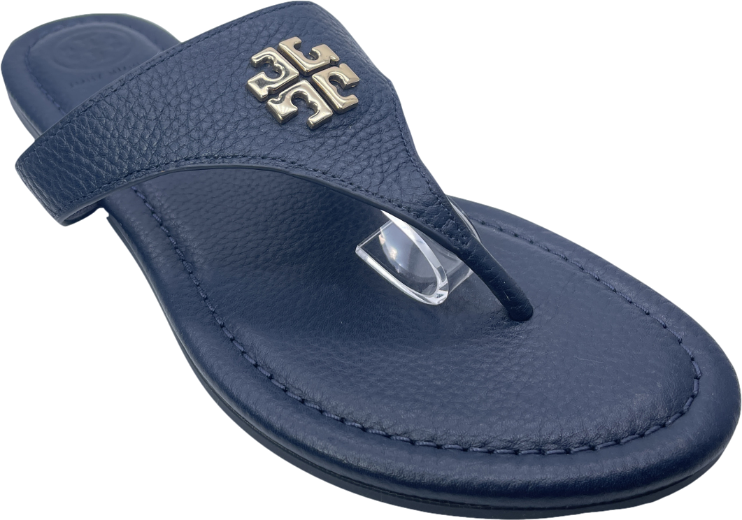 Tory Burch Miller Square-toe Sandals, Leather in Blue | Lyst