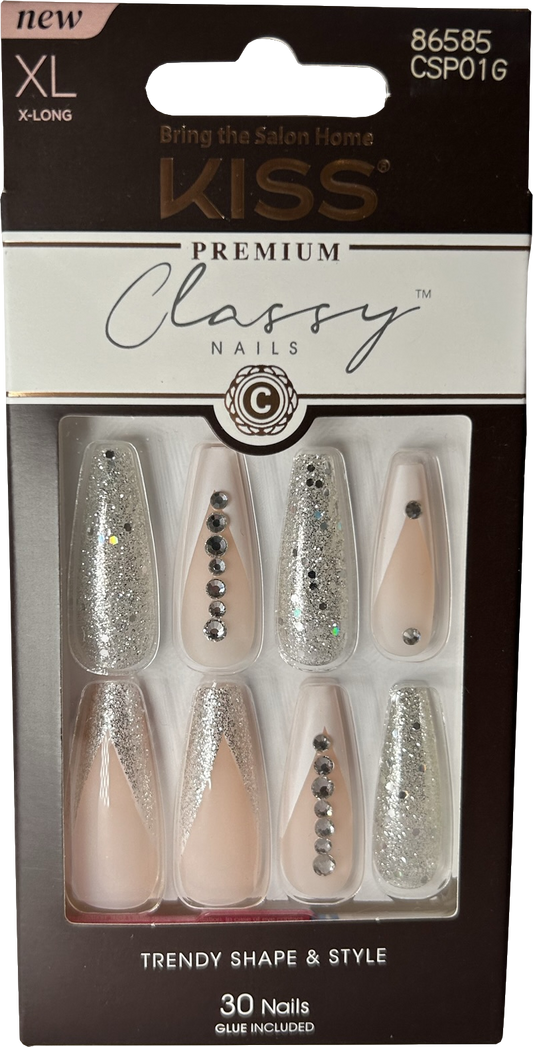 kiss Classy Premium Nails Csp01g 30 nails