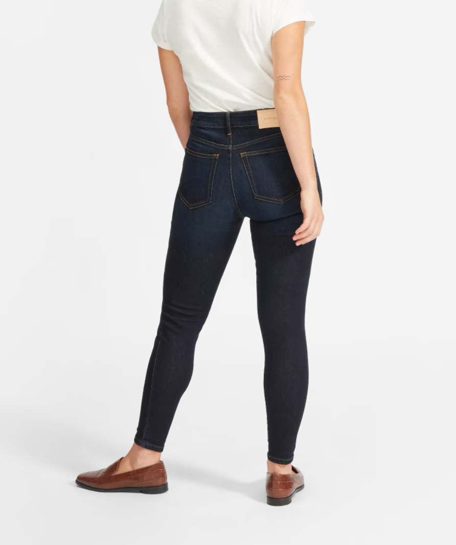 Everlane Dark Blue The High Rise Skinny Jean UK W26