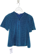 Oséree Blue Glitter V Neck Cover Up Dress  2 -4Years