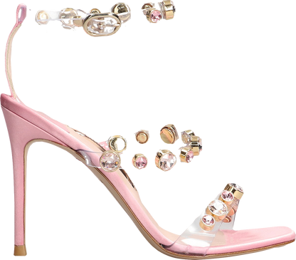 Sophia Webster Rose Pink crystal embellished  Heeled Sandals BNIB UK 5 EU 38 👠