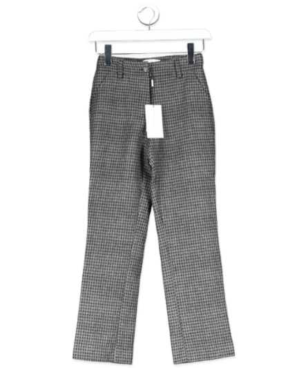 Something Navy Grey / Black Cropped Trousers UK 4 - 7527005388990_Front_Reliked.png