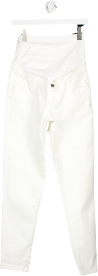 Missguided White Maternity Riot Comfort Stretch Jean UK 8