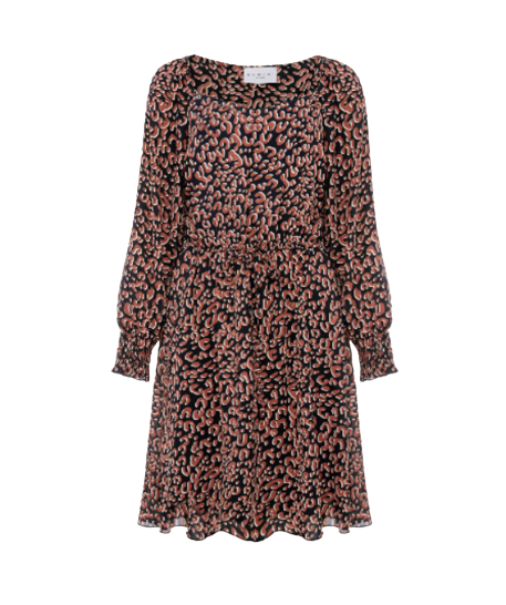 Damsel In a Dress Navy Tabi Leopard Dress UK 8