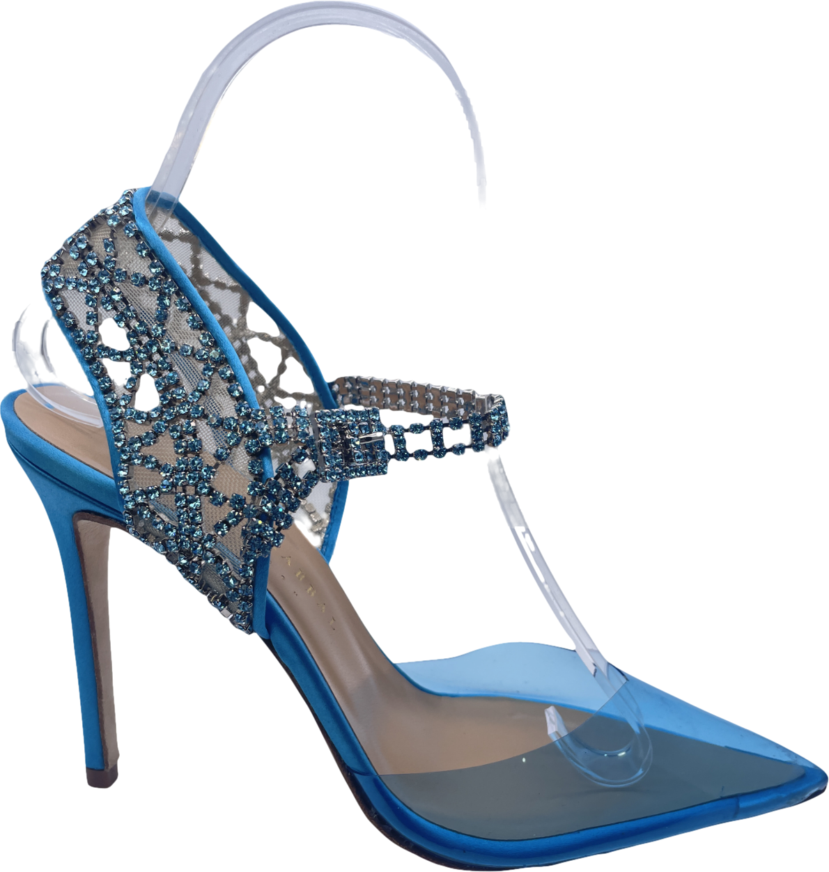 Nora habbal London Blue Saria 105mm Pvc Pumps UK 4 EU 37 👠