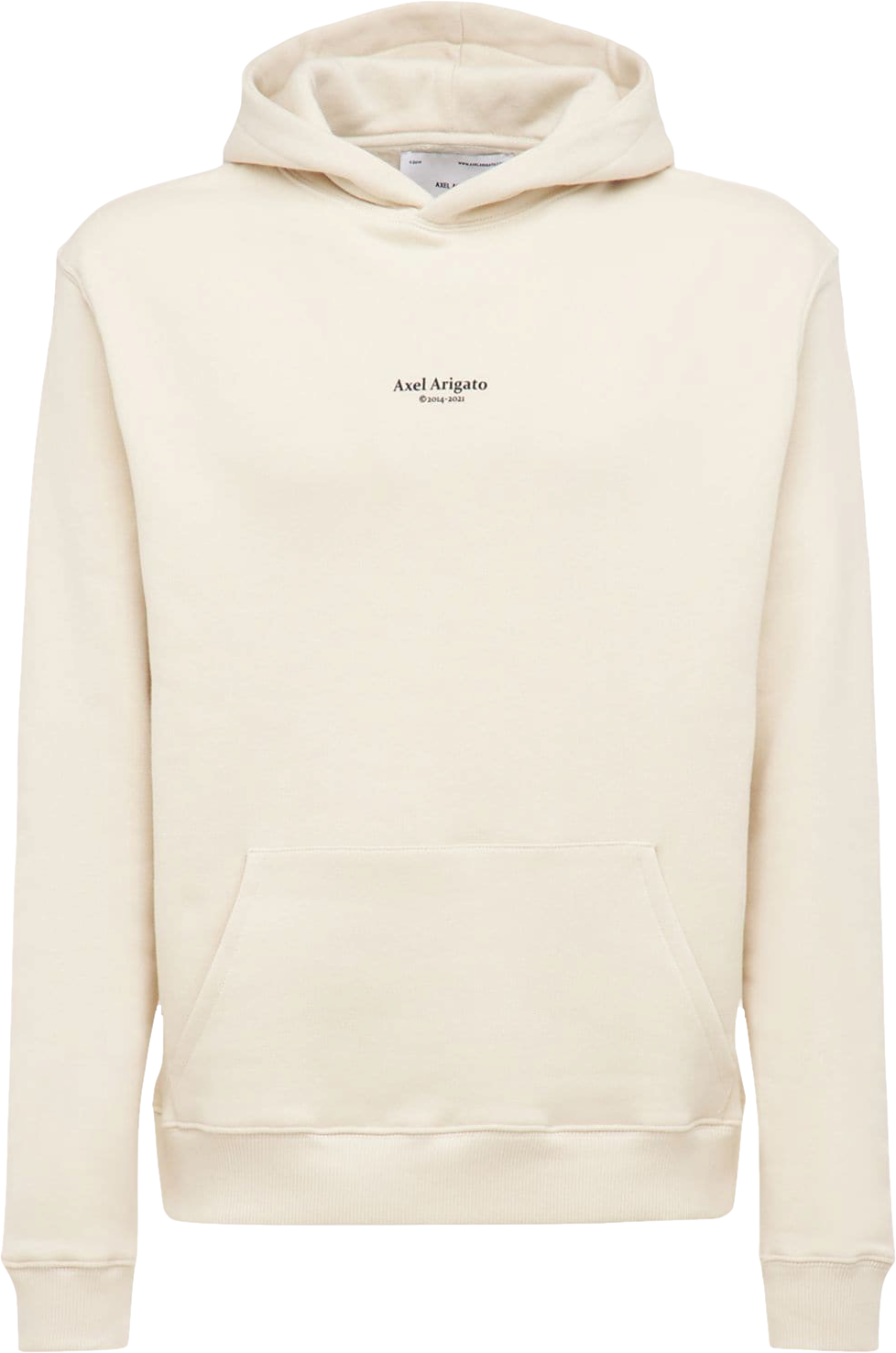 AXEL ARIGATO Logo-print Organic-cotton Hoodie In Beige BNWT UK L
