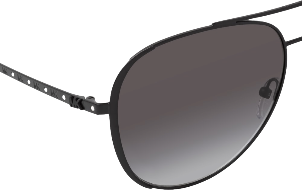 Michael Kors Black Crystal Embellished Aviator Sunglasses in case
