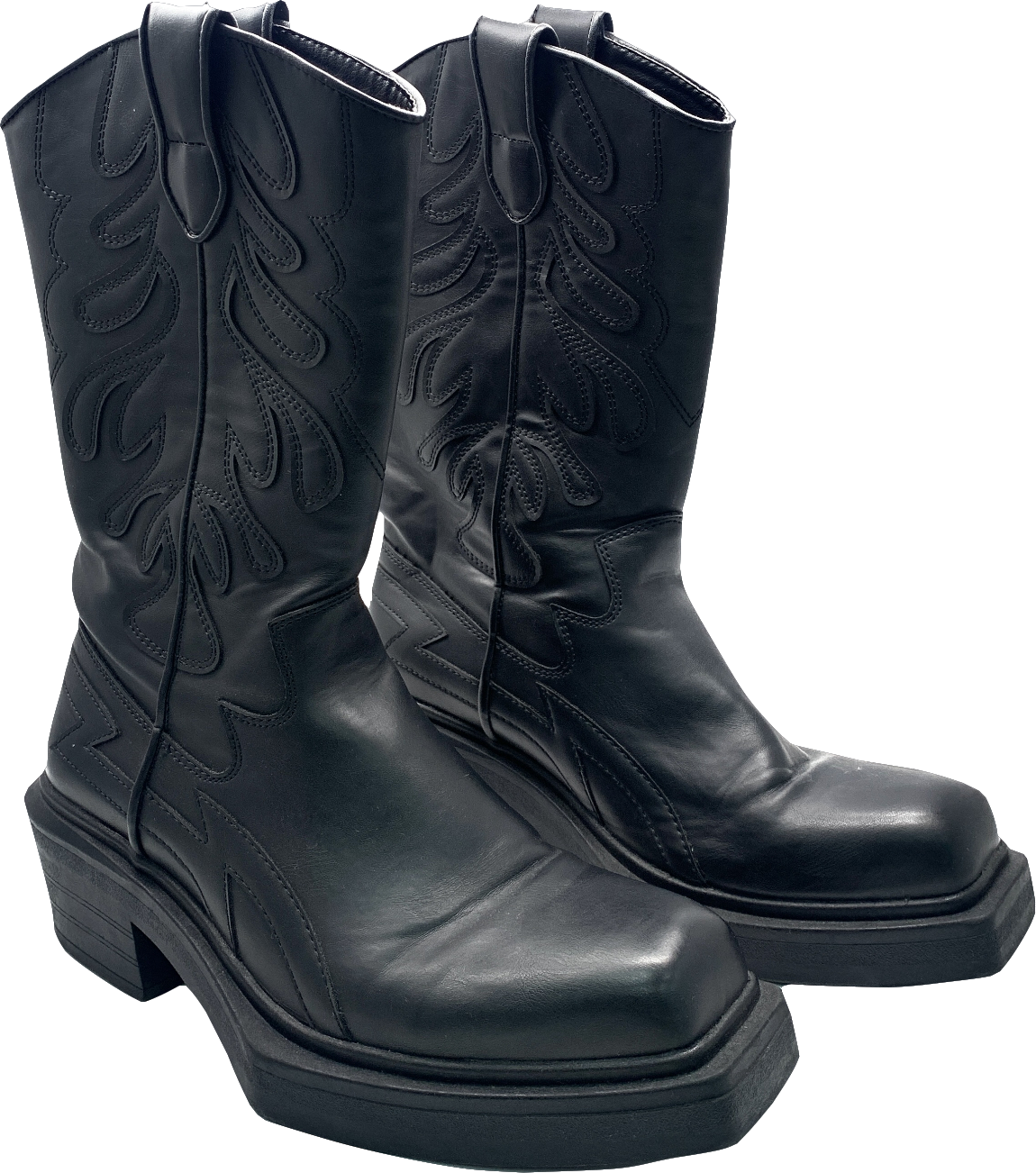 Bershka Black Cowboy Boots UK 9 EU 42 👠