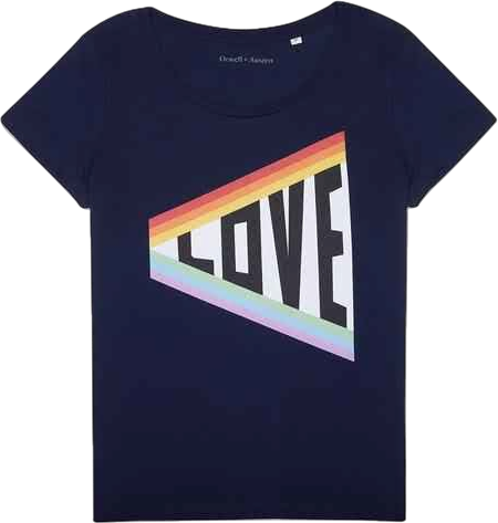 Orwell + Austen Blue Love T Shirt UK XS