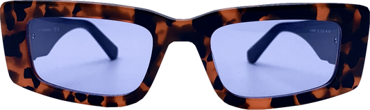 Calvin Klein Orange Rectangle Sunglasses One Size