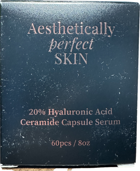 Aesthetically perfect SKIN 20% Hyaluronic Acid Ceramide Capsule Serum 60pcs