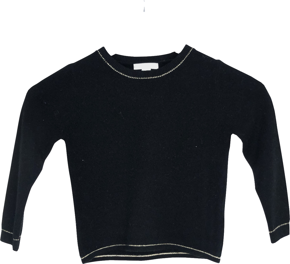 Marie Chantal Black Cashmere And Wool Blend Angel Wing Top 6 Years
