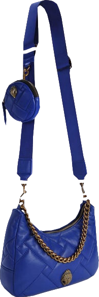 Kurt Geiger Blue Leather Multi pocket Cross Body Handbag BNWT