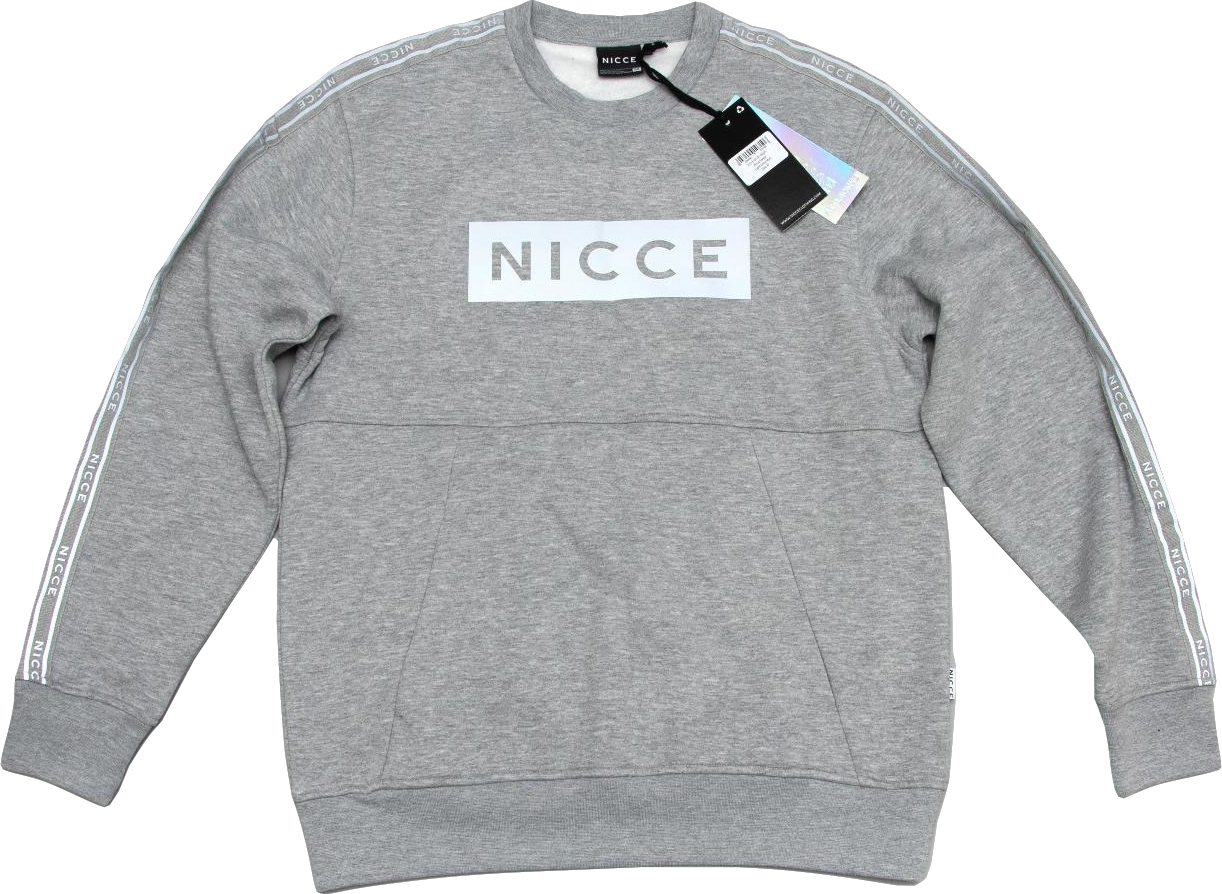 NICCE Grey Marl Sweatshirt With Pockets UK S