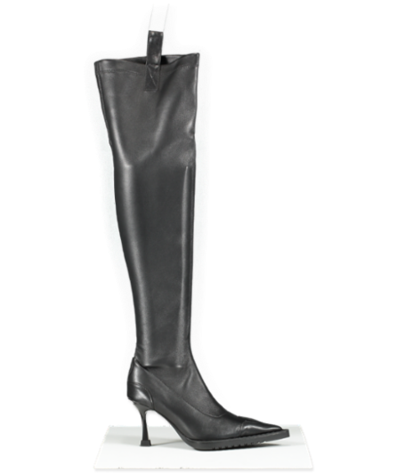 SMFK Black Night Flower Sheepskin Tall Boots UK 3.5 EU 36.5 👠 - 7527056867518_Front_Reliked.png