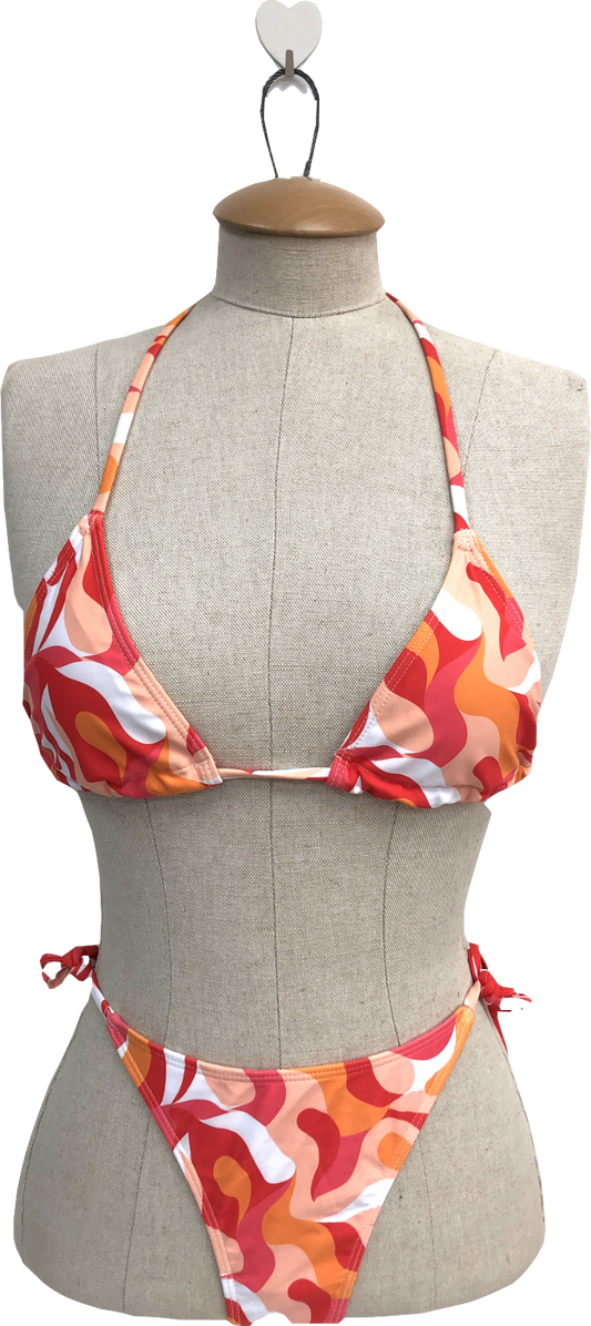 Swim Studio Multicoloured Swirl Print Tie Side Bikini UK S