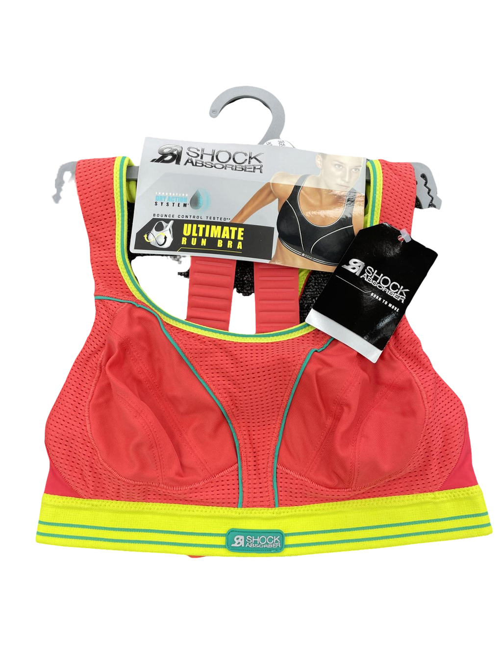 SHOCK ABSORBER Coral Ultimate Support / Anti Friction Run Sports Bra UK 34A