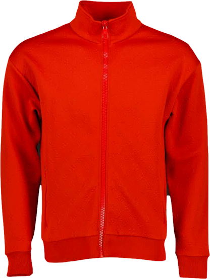 Louis Vuitton Red Lvse Embossed Monogram Zip Through Sweater Rare UK S