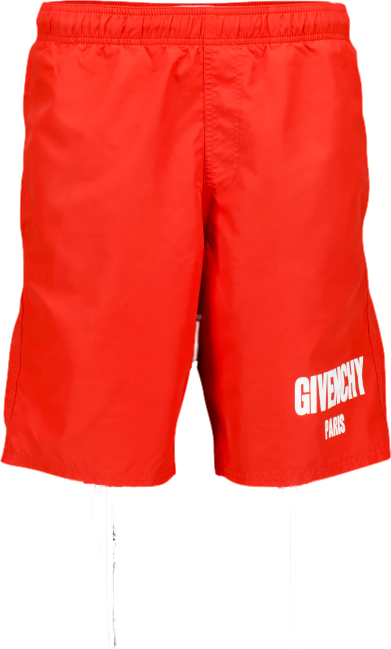 GIvenchy Paris Red Logo Swim Shorts UK M