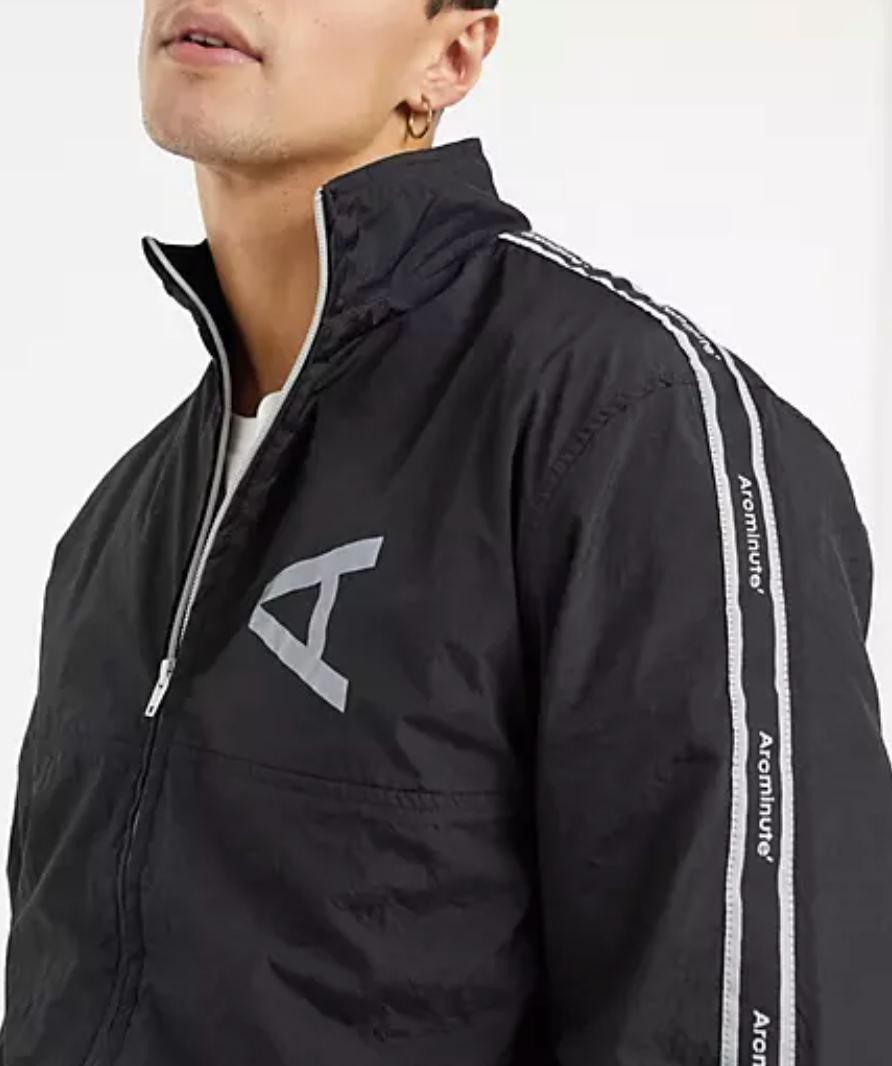 Arcminute' Black Tracksuit Jacket UK M
