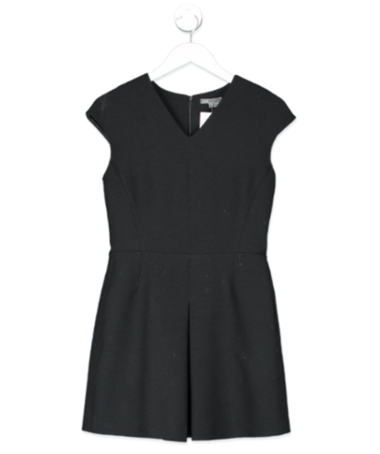 Vince Black V-neck Crepe Mini Dress With Pockets UK 8 - 7534336966846_Front_Reliked.png