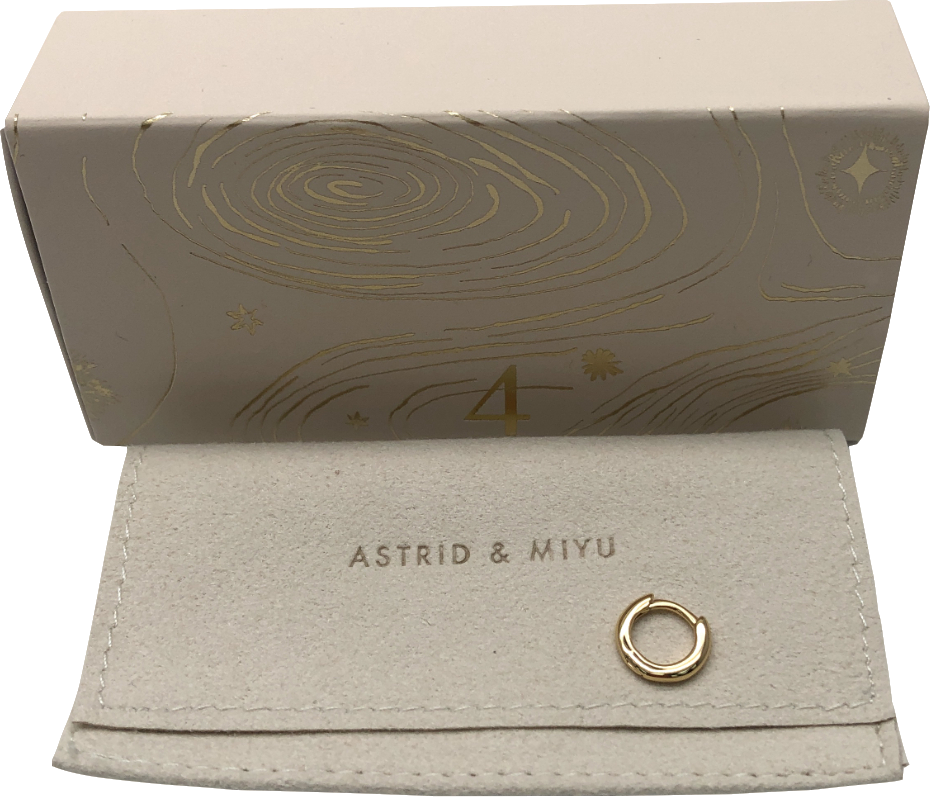Astrid & Miyu 18k gold plated Essentials 6.5mm Hoop Single Earring BNIB