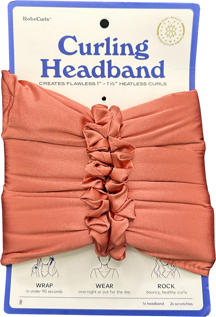 RobeCurls Satin Heatless Hair Curler Set 1x headband 2x scrunchies